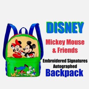 2024 Disney Mickey Mouse & Friends Embroidered Signatures Autographed Backpack
